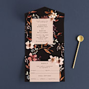 "Silky Way" - Savvy Wedding Invitations in Midnight by Petra Kern - Front Open