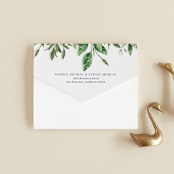 "Mediterranean Tiles" - Savvy Wedding Invitations in Ocean by GeekInk Design - Closed