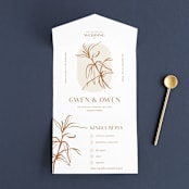 "Ovalon" - Savvy Wedding Invitations in Terracotta by Pati Cascino - Front Open