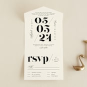 "Big Date" - Savvy Wedding Invitations in Ivory by Anastasia Makarova - Front Open