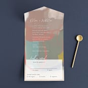 "gallery" - Savvy Wedding Invitations in Mojito by Lindsay Megahed - Front Open