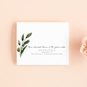 "Forest Finds" - Savvy Wedding Invitations in Emerald by Susan Moyal - FREE Recipient Addressing