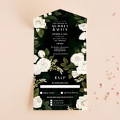 "Rose Garden" - Savvy Wedding Invitations in Porcelain by Susan Moyal - Front Open