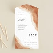"Watercolor dune" - Savvy Wedding Invitations in Desert by Yuliya Evseeva - Front Open