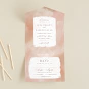 "Magic Hour" - Savvy Wedding Invitations in Desert Rose by Hooray Creative - Front Open