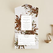 "Fall Flurry" - Savvy Wedding Invitations in Fall by Grace Kreinbrink - Front Open