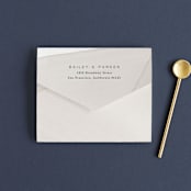 "Gossamer" - Savvy Wedding Invitations in Sandstone by Kate Ahn - Closed
