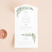 "I do" - Savvy Wedding Invitations in Fern by Creo Study - Front Open