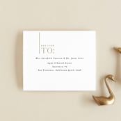 "Left Stack" - Savvy Wedding Invitations in Vanilla by Alethea and Ruth - FREE Recipient Addressing