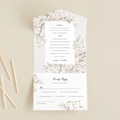 "Sketched Flora" - Savvy Wedding Invitations in Cream by Paper Raven Co. - Front Open