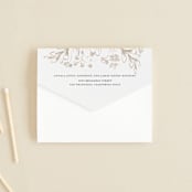 "Sketched Flora" - Savvy Wedding Invitations in Cream by Paper Raven Co. - Closed