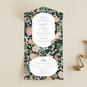 "Garden at Blue Hill" - Savvy Wedding Invitations in Meadow by Jennifer Wick - Front Open