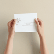 "Monogrammed" - Savvy Wedding Invitations in Taupe by Chris Griffith - How it works