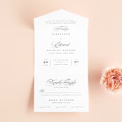 "Vow" - Savvy Wedding Invitations in Tuxedo by Leah Bisch - Front Open