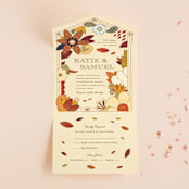 "Nouveau Love" - Savvy Wedding Invitations in Umber by Morgan Ramberg - Front Open