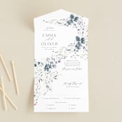 "Violet Cascade" - Savvy Wedding Invitations in Violet by Nicoletta Savod - Front Open