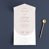 "Around" - Savvy Wedding Invitations in Cloud by Kaydi Bishop - Front Open