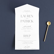 "Modern Type" - Savvy Wedding Invitations in Moon by Heather Cairl - Front Open