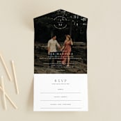 "Picture Perfect" - Savvy Wedding Invitations in Opal by Jennifer Postorino - Front Open