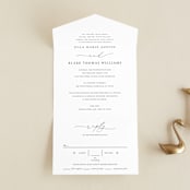 "Breathe" - Savvy Wedding Invitations in Linen by Jennifer Postorino - Front Open