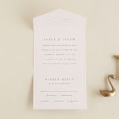 "Mountains" - Savvy Wedding Invitations in Ivory by Angela Thompson - Front Open