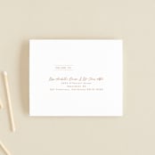 "Modern Ticket" - Savvy Wedding Invitations in Rust by Alethea and Ruth - FREE Recipient Addressing