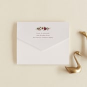 "Dried Floral Wreath" - Savvy Wedding Invitations in Cabernet by Erin Deegan - Closed