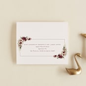 "Dried Floral Wreath" - Savvy Wedding Invitations in Cabernet by Erin Deegan - FREE Recipient Addressing