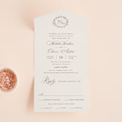 "Delicate monogram" - Savvy Wedding Invitations in Ecru by Hooray Creative - Front Open