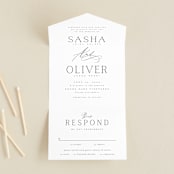 "Ashbury" - Savvy Wedding Invitations in Ink by Kristie Kern - Front Open