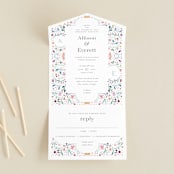 "Delicate Garden" - Savvy Wedding Invitations in Wildflower by Ashley DeMeyere - Front Open