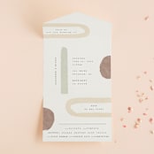 "Minimalist Shapes" - Savvy Wedding Invitations in Natural by Heather Cairl - Front Open