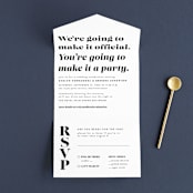 "Make it official" - Savvy Wedding Invitations in Panda by Lea Delaveris - Front Open