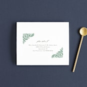 "Ornate" - Savvy Wedding Invitations in Sage by Jen Owens - FREE Recipient Addressing