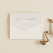 "Violet " - Savvy Wedding Invitations in Linen by Kelly Schmidt - Closed