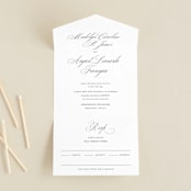 "When I Fall In Love" - Savvy Wedding Invitations in Snow Bright by Design Lotus - Front Open