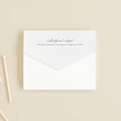 "When I Fall In Love" - Savvy Wedding Invitations in Snow Bright by Design Lotus - Closed