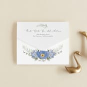 "Botanical Swag" - Savvy Wedding Invitations in Periwinkle by Susan Moyal - Closed