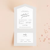 "Destination" - Savvy Wedding Invitations in Mist by Lori Wemple - Front Open