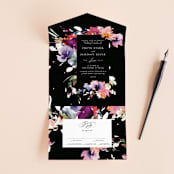 "Beauties" - Savvy Wedding Invitations in Noir by Lori Wemple - Front Open