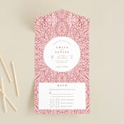 "AMAYA" - Savvy Wedding Invitations in Blush by Kanika Mathur - Front Open