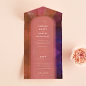 "Radiance" - Savvy Wedding Invitations in Kantha by Heather Cairl - Front Open
