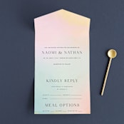 "marshmallow" - Savvy Wedding Invitations in Sunrise by Petra Kern - Front Open
