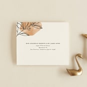 "leaf contour" - Savvy Wedding Invitations in Natural by Susan Zinader - FREE Recipient Addressing