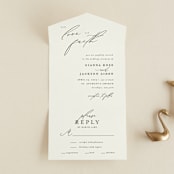 "Love and Faith" - Savvy Wedding Invitations in Vanilla by Louise Kay - Front Open