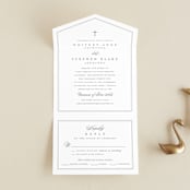 "Crawford" - Savvy Wedding Invitations in Ivory by Amy Kross - Front Open