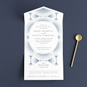 "AKARI" - Savvy Wedding Invitations in Wave by Melanie Kosuge - Front Open