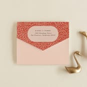 "Japanese Fabric" - Savvy Wedding Invitations in Persimmon by Becky Nimoy - Closed