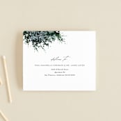 "Juniper" - Savvy Wedding Invitations in Emerald by Kate Ahn - FREE Recipient Addressing