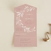 "Moment" - Savvy Wedding Invitations in Rose by Erin German - Front Open